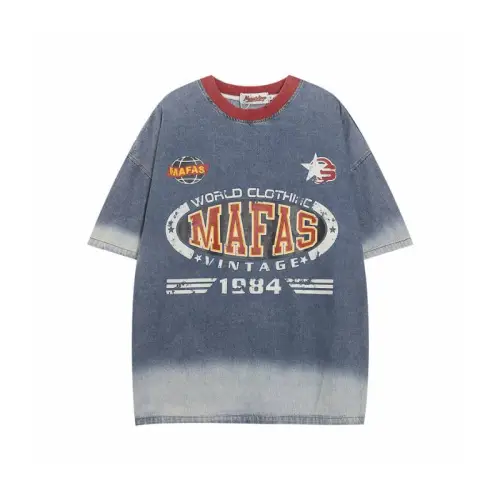 Retro Loose Washed Denim T-Shirt