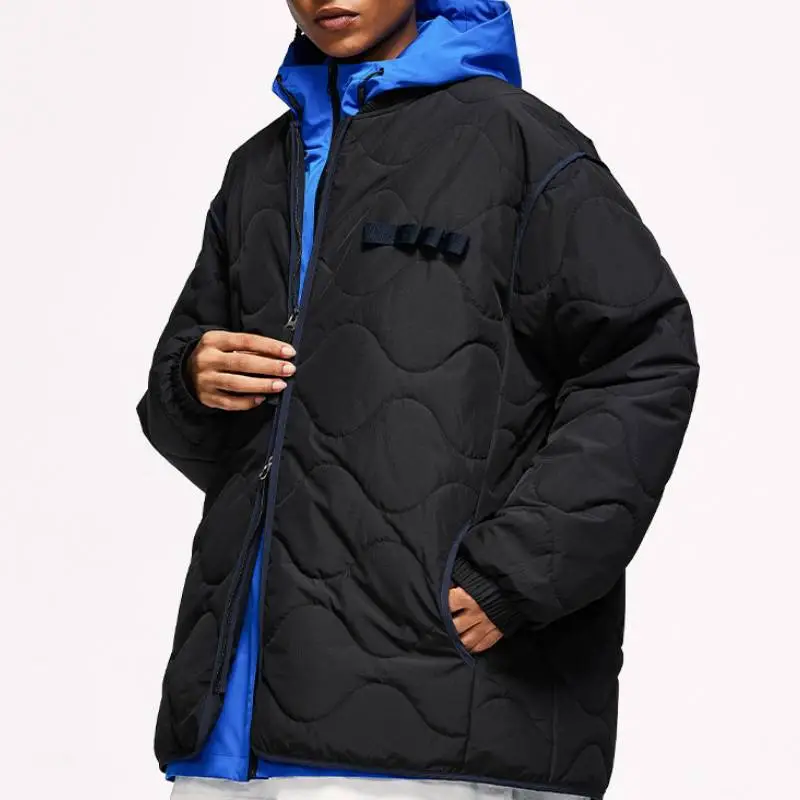 Loose Plain Quilted Jacket-7