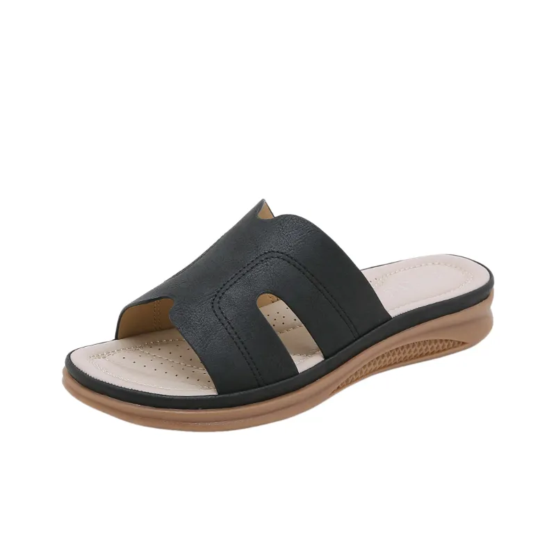 Retro Plain Flip Flops-5