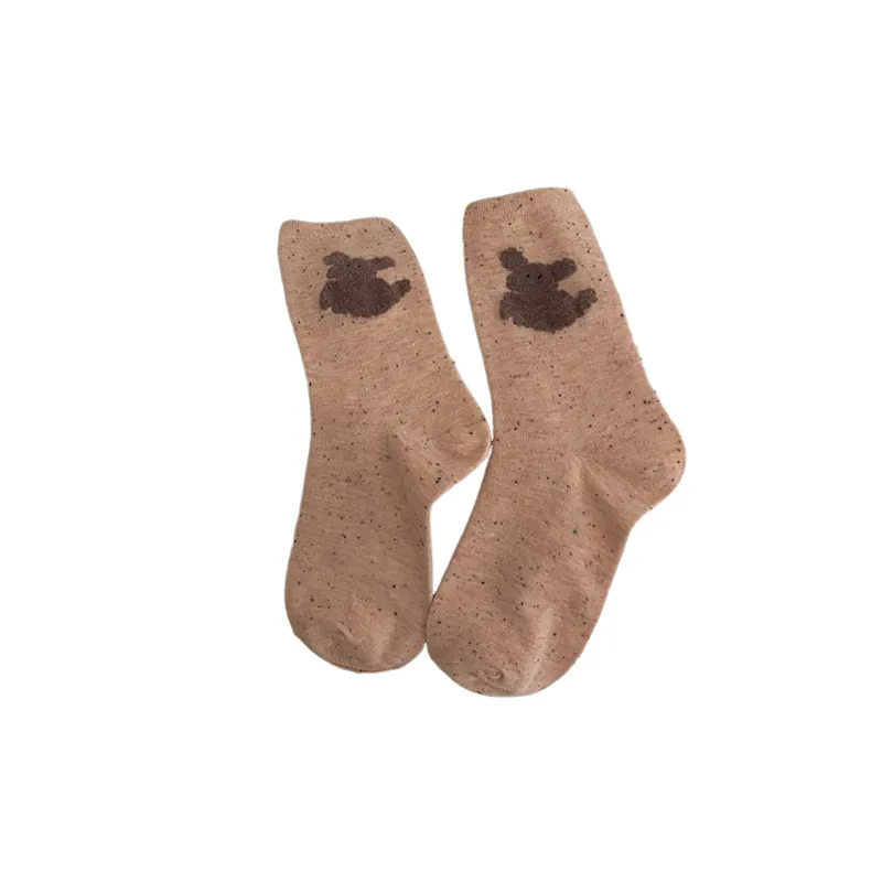 Fashionable Simple Polyester Cotton Mid Calf Sock-2