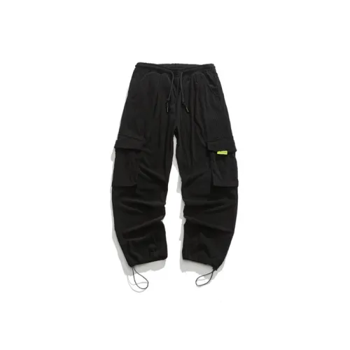 Retro Corduroy Multi Pocket Loose Casual Pants