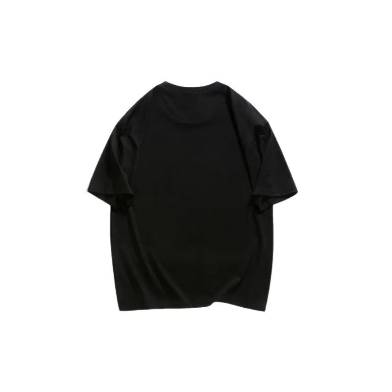 Loose Plain Cotton T Shirt-6