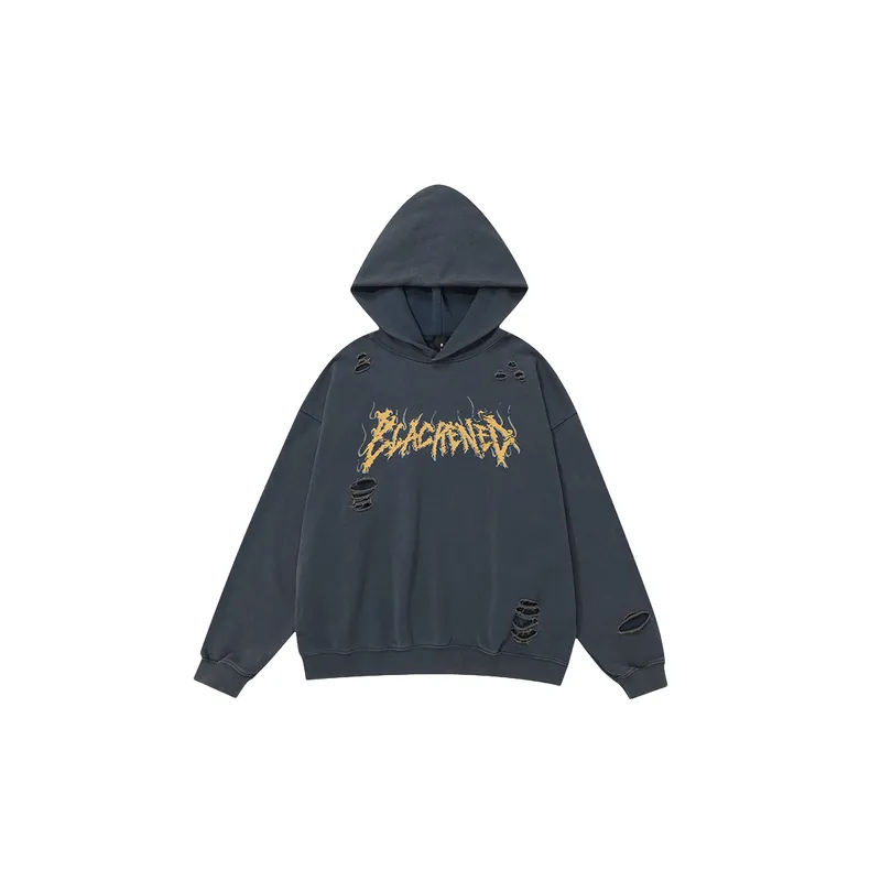 Distress Ripped Sweatshirt-0