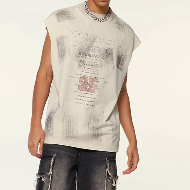 Retro Street Cotton Vest-2