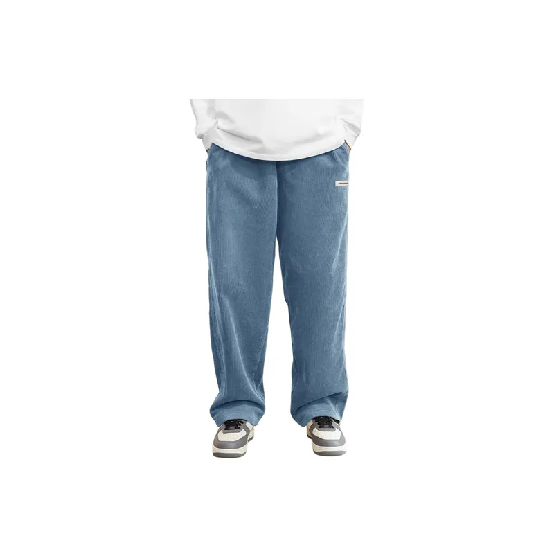 Simple Loose Corduroy Casual Pants-3