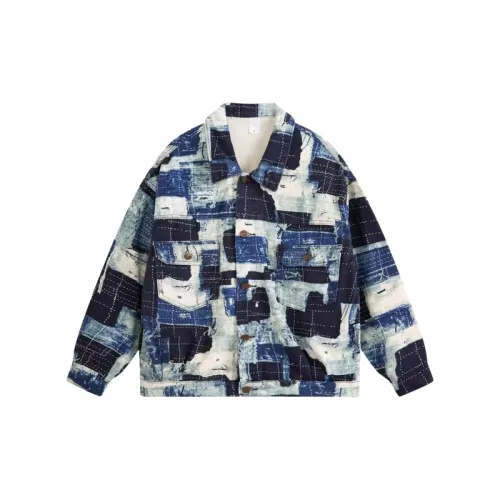 Trendy Loose Tie Dyed Denim Jacket