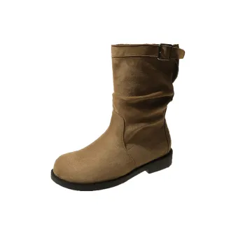 Retro Funky Mid Calf Boots