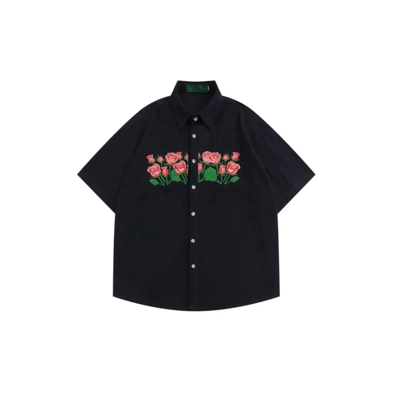 Embroidered Short Sleeved Shirt-0