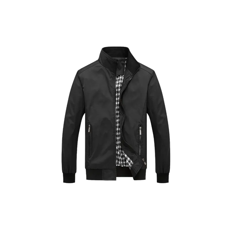 Casual Zipper Blended Synthetic Fabrics Jacket-3