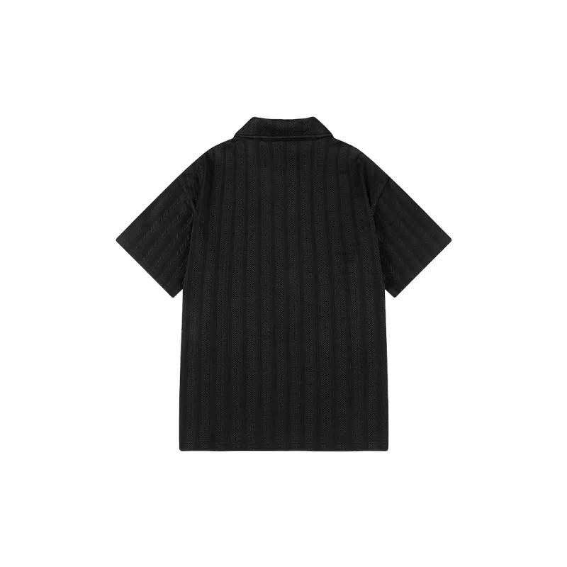 Basics Loose Blended Synthetic Fabrics T Shirt-5