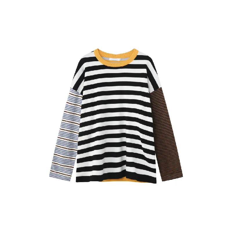 Fashionablet Striped Loose T Shirt-3