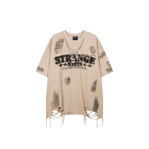 Simple Ripped Cotton T Shirt