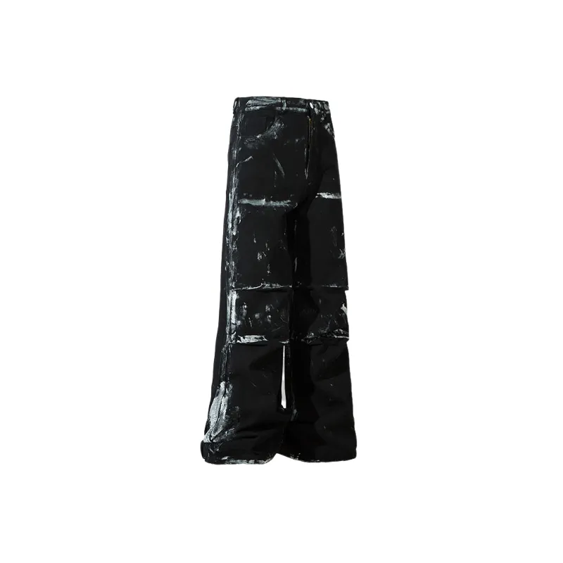Casual Loose Denim Cargo Pants-0