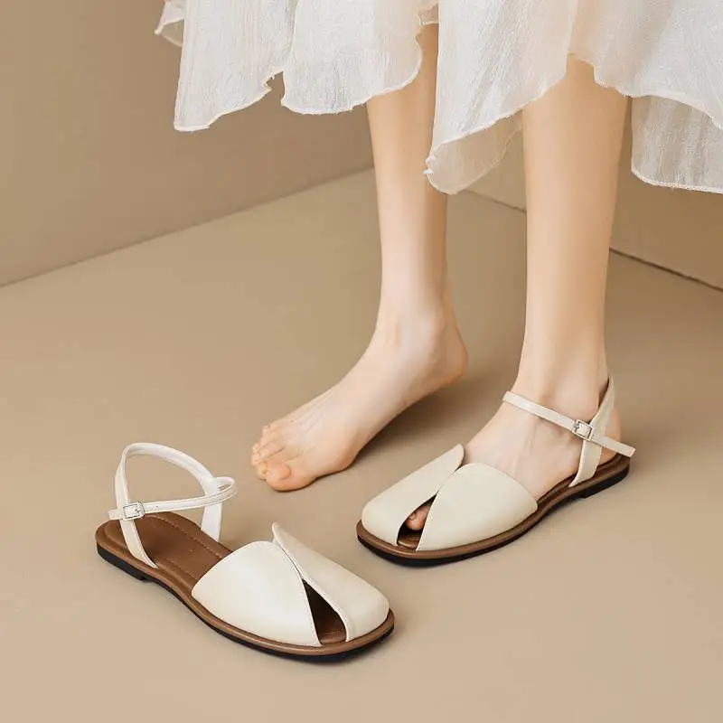 Casual Plain Roman Sandals-2