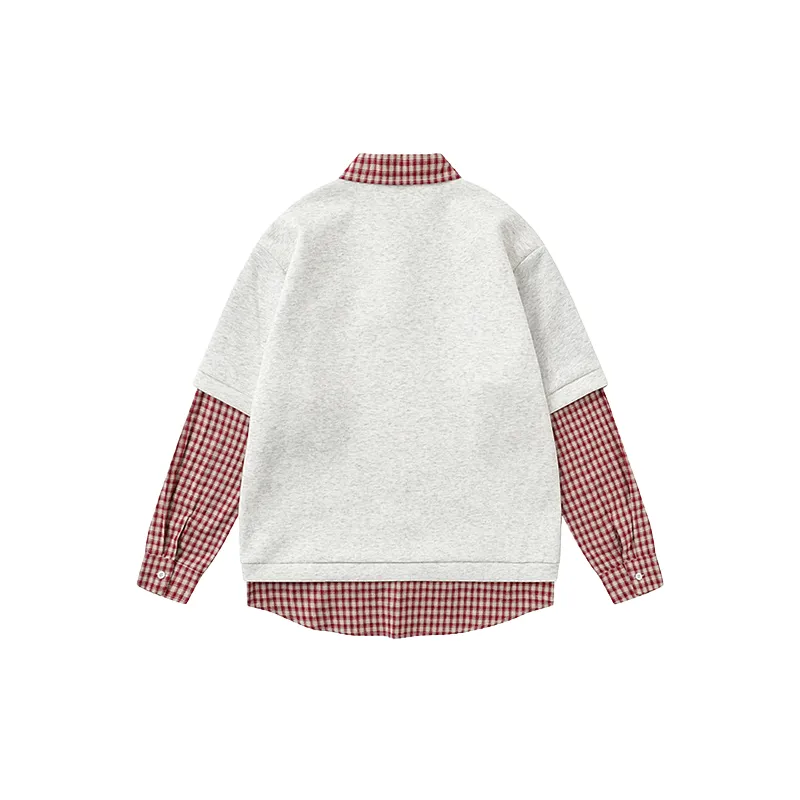 Simple Embroidery Cotton Sweatshirt-1