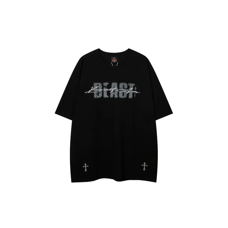 Basics Random Print 100% Cotton T Shirt-2