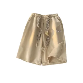 Trend Drawstring Printed Shorts