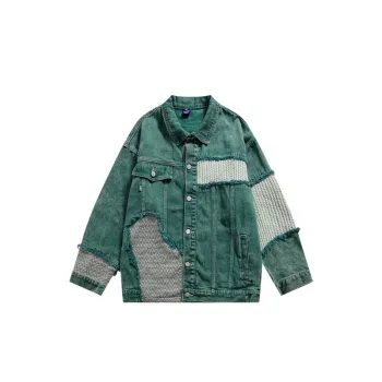 Irregular Patchwork Denim Jacket