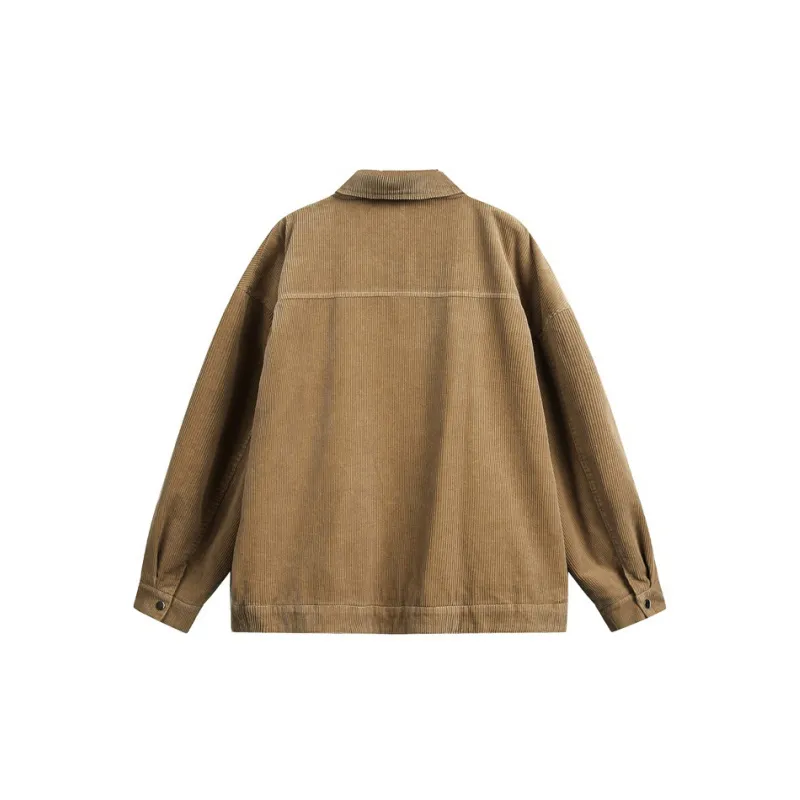 Retro Fashionable Loose Corduroy Jacket-1