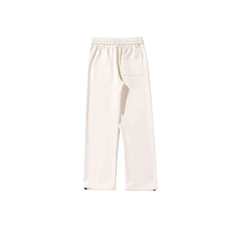 White Bottom Large Size Graffiti Sweatpants-3