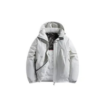 Simple Water Resistant Blended Synthetic Fabrics Jacket