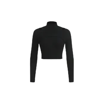 Sexy Long Sleeve Knitted Fabric Fitness Clothing Women
