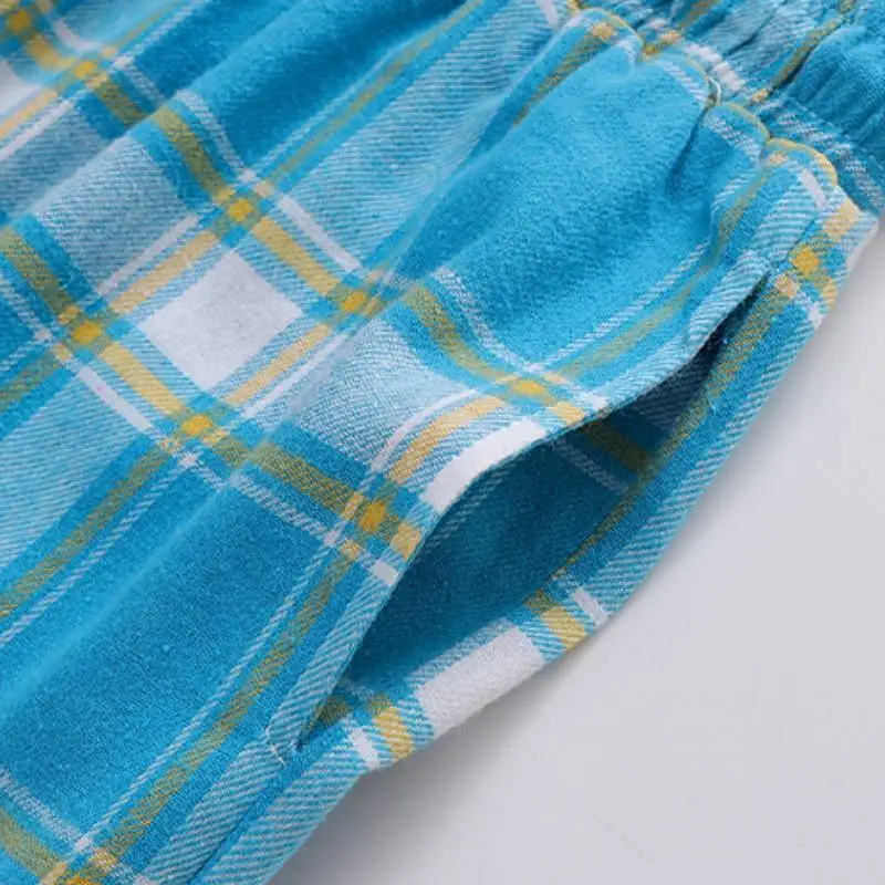 Sporty Plaid Casual Pants-2