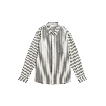 Fashionable Striped Polyester Shirt