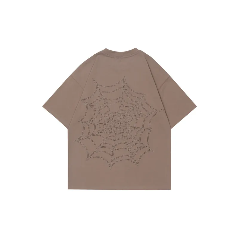 Loose Retro Original Flame Print T Shirt-5