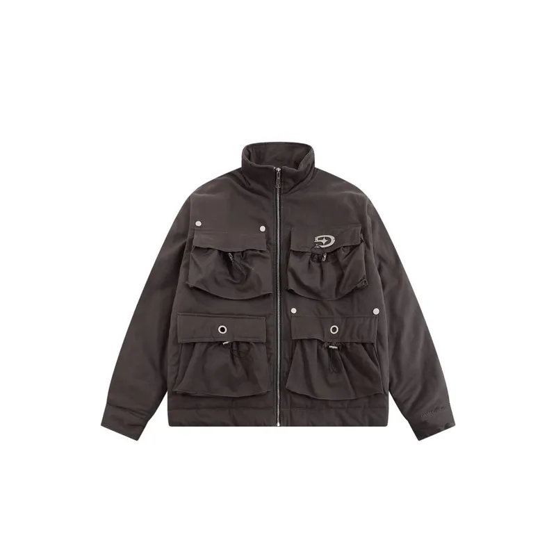 High Street Sense Design Multi Pocket Hardware Jacket-0