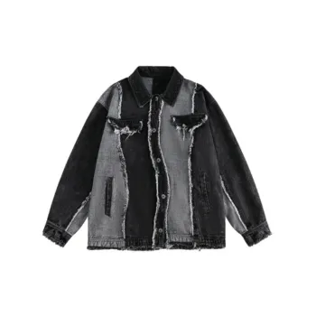 Retro Fried Stitching Casual Loose Denim Jacket