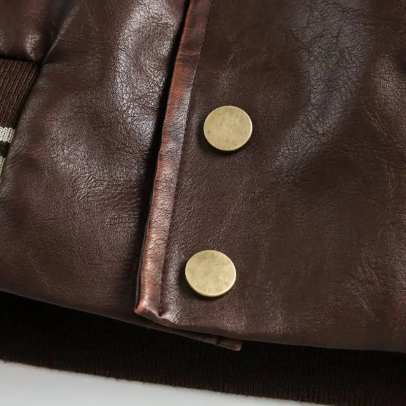 Funky Distress PU Leather Jacket-5