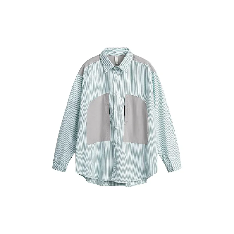 Casual Striped Cotton Blended Fabric Shirt-0