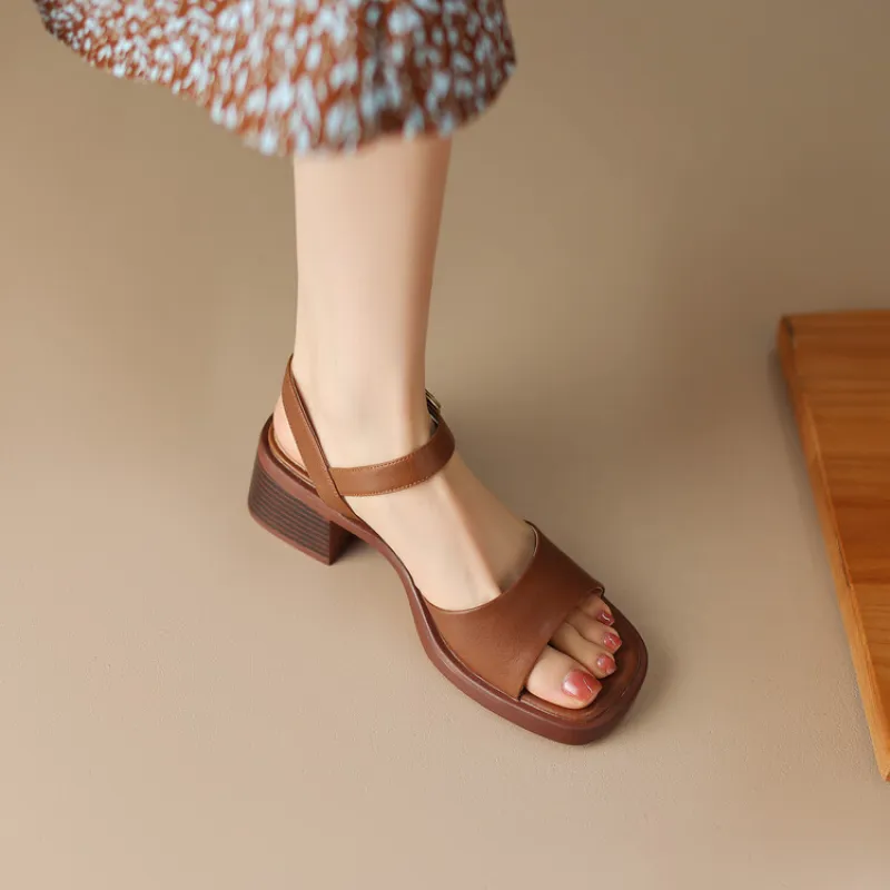 Retro Simple Slide Sandals-4