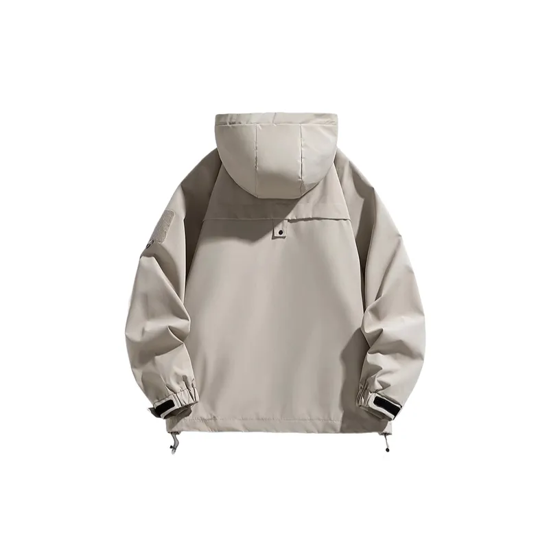 Loose Fashionable Blended Synthetic Fabrics Outdoor Jacket-4