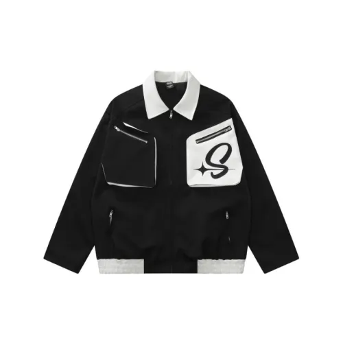Loose Color Matching Jacket