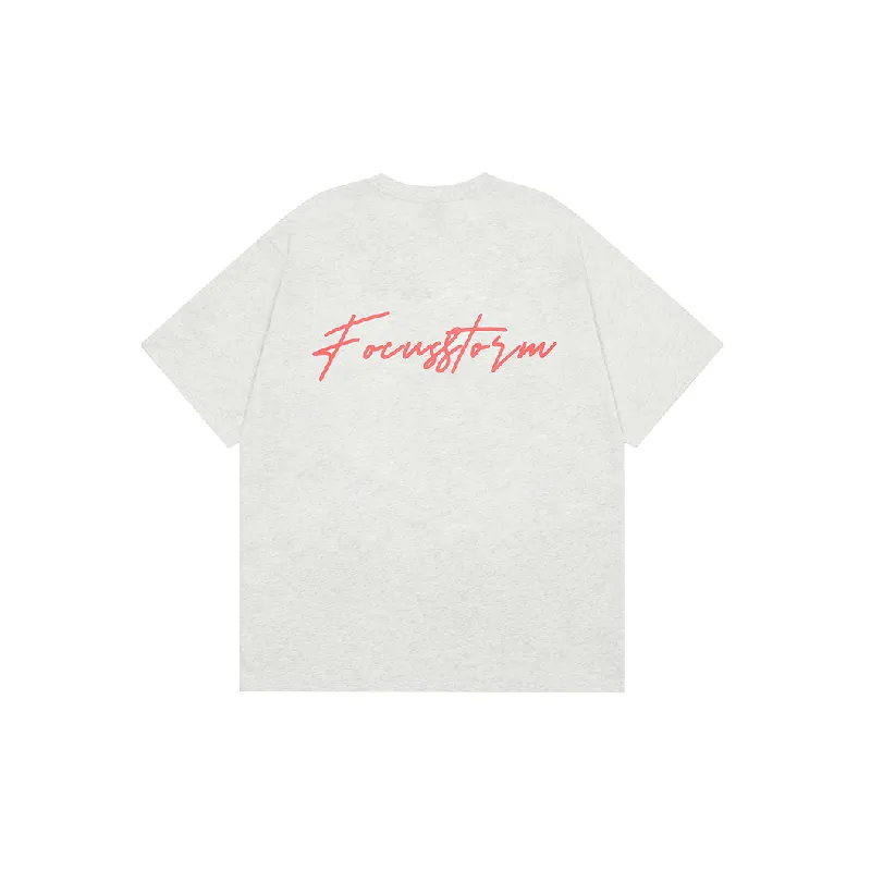 Fashion Letter 100% Cotton T Shirt-3