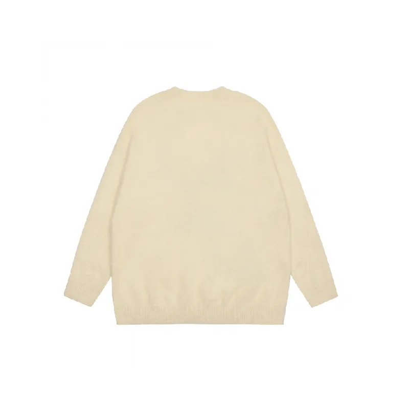Retro Casual Graphic Cotton Blended Fabric Sweater-1