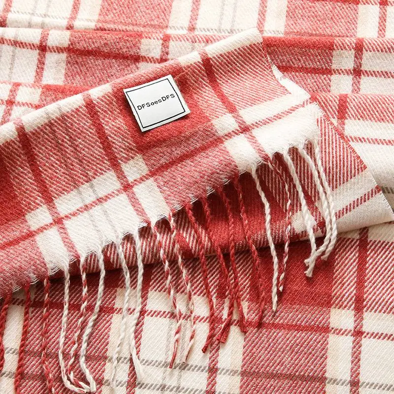 Fashionable Plaid Knit Scarf-2