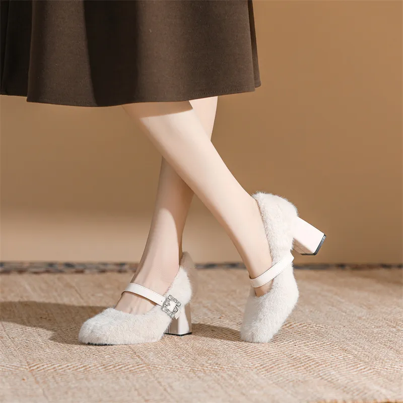 Fashionable Warming Mary Jane Shoes-4