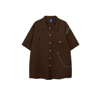 Dark hort Sleeved Couple Shirt