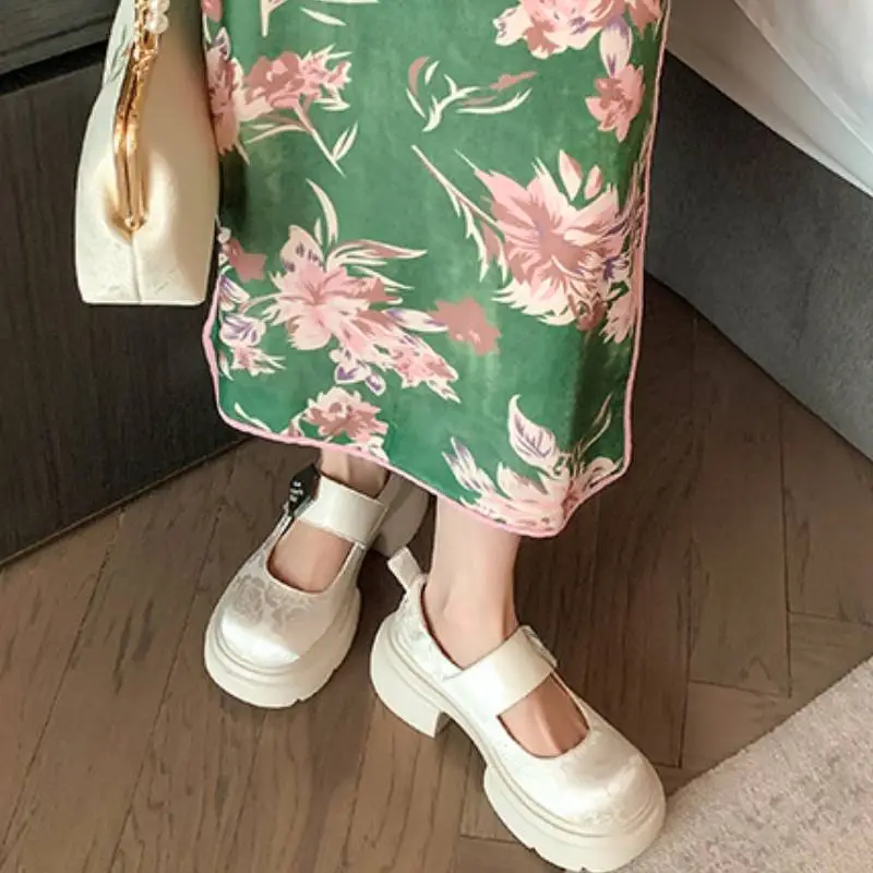 Funky Floral Mary Jane Shoes-7