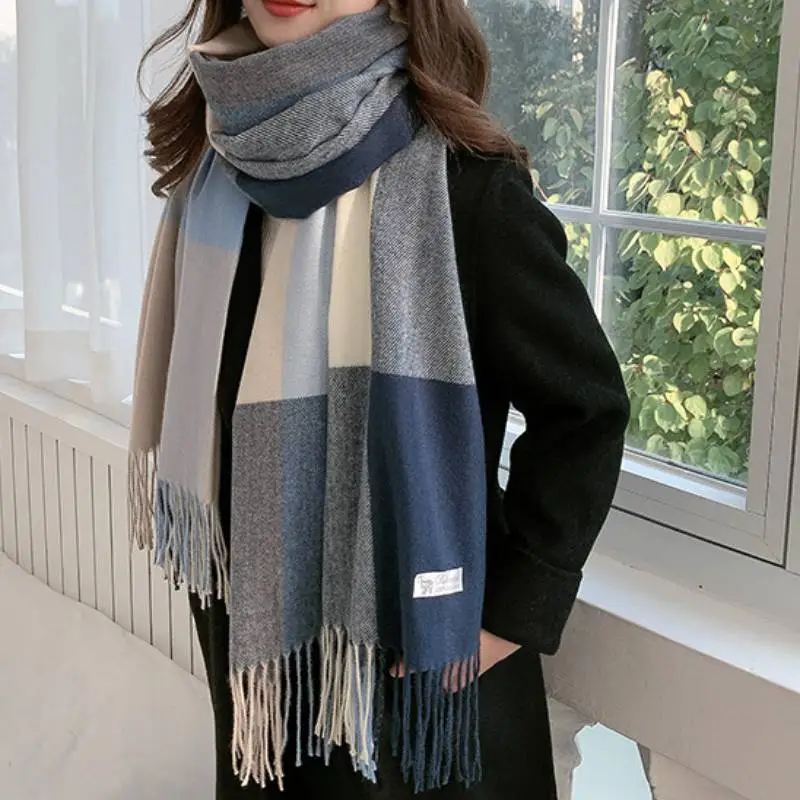 Casual Plain Knit Scarf-7
