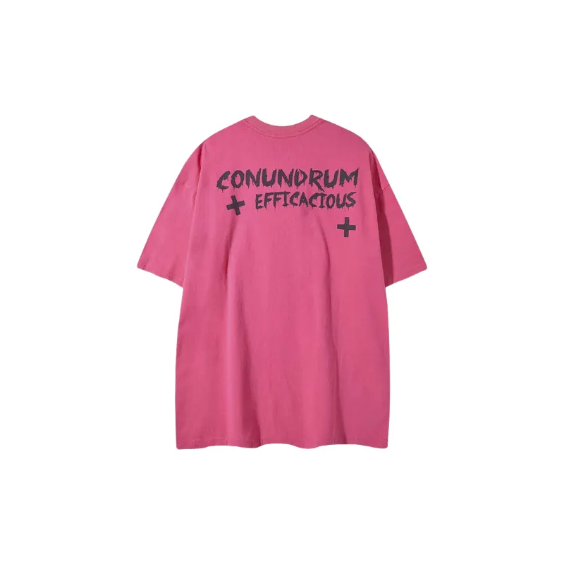 Casual Loose Cotton Blended Fabric T Shirt-1
