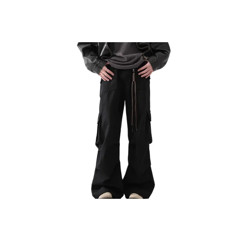 Retro Versatile Workwear Trousers-8