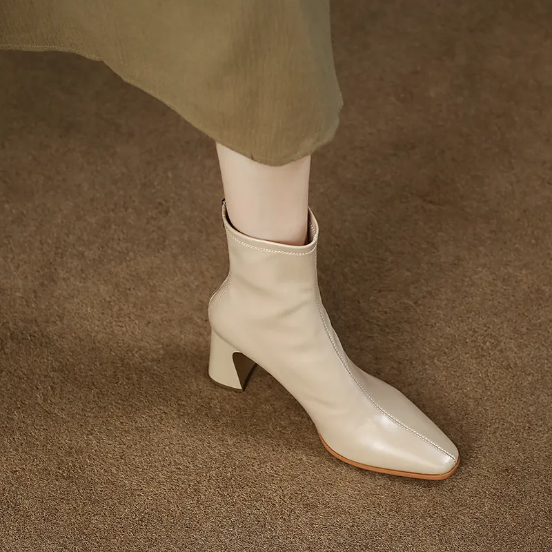Retro Zipper Ankle Boots-2