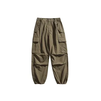Casual Flare Leg Cotton Cargo Pants