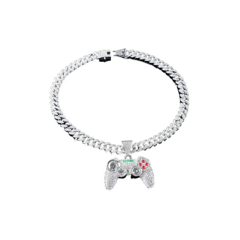 Full Diamond Pendant Necklace-1