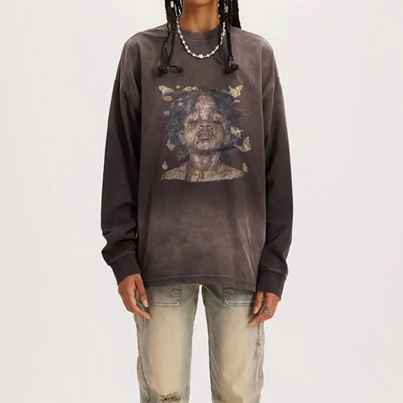 Retro Loose 100% Cotton T Shirt-2