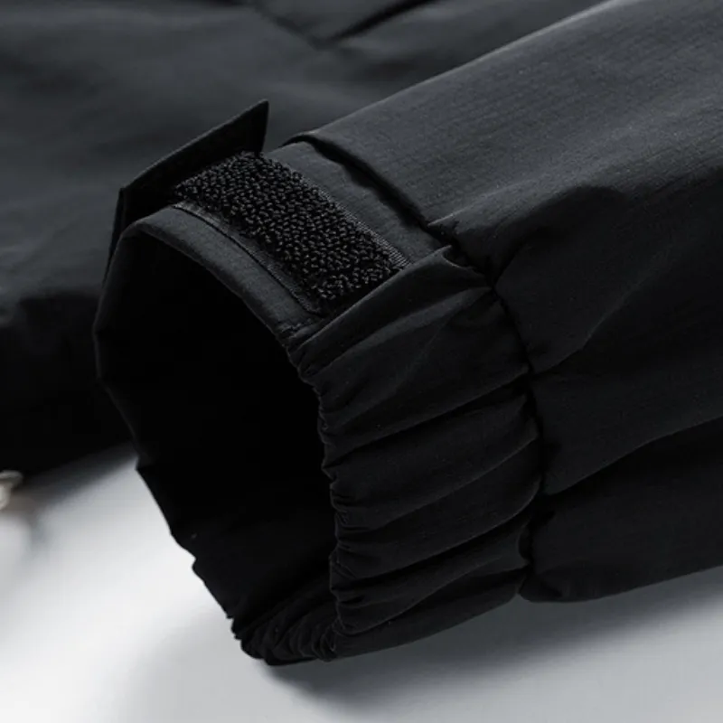 Retro Loose Blended Synthetic Fabrics Outdoor Jacket-3
